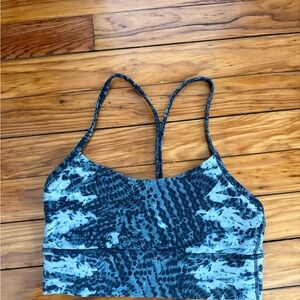 lululemon athletica Blue and Black Patterned Bra